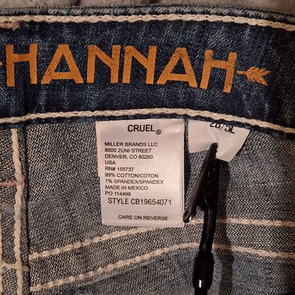 Cruel Denim Hannah Womens Flare Embroidered Blue Jeans Size 28 - Picture 7 of 14